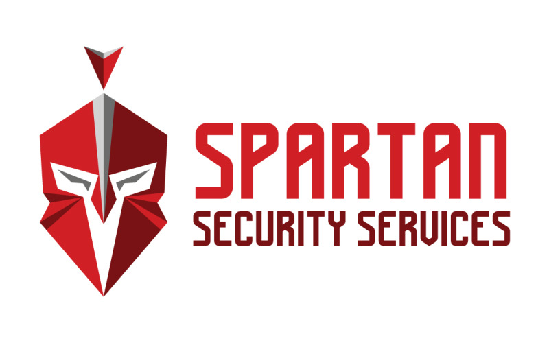 Modello di logo dei servizi di sicurezza spartani