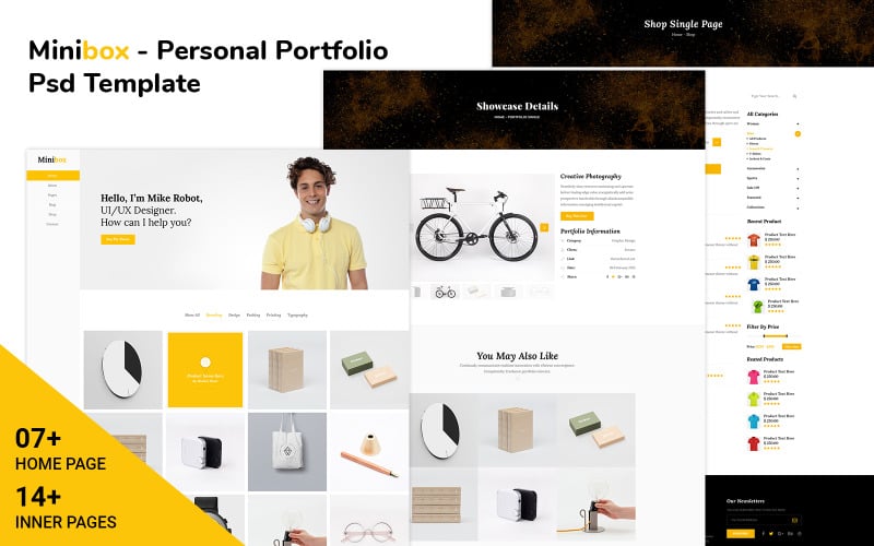 Minibox_ Personal Blog Psd Template