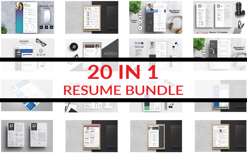 Resume Bundle Utskrivbara mallar