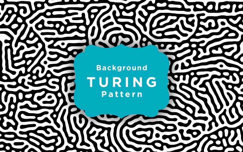 Turing Diffusion Labyrintmönster Bakgrundsmall