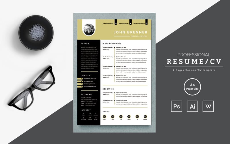 Jhon – Web Designer Resume Template