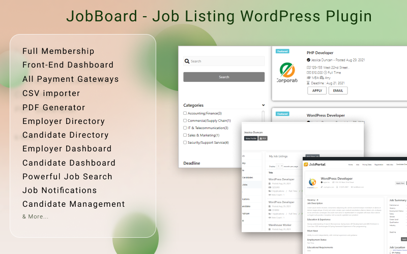 JobBoard 职位列表 WordPress 插件