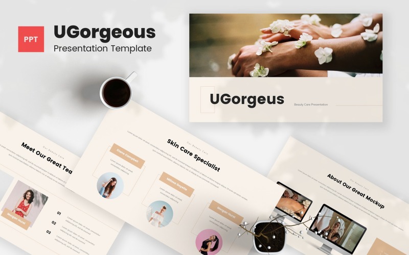 UGorgeous — Powerpoint-Vorlage für Schönheitspflege