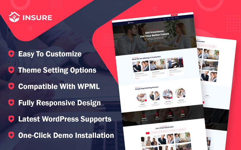 Assicurare - Tema WordPress aziendale per l'agenzia assicurativa