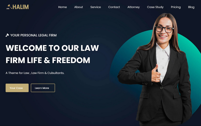 Halim -律师事务所目标网页模板