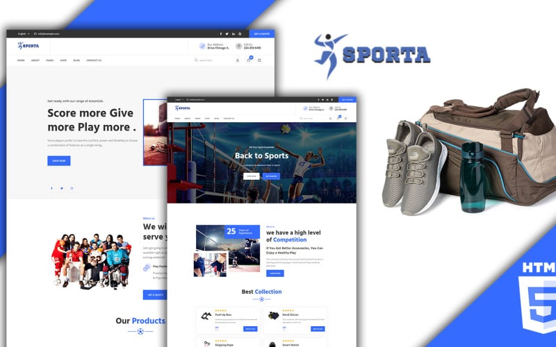 Sporta Sporting Club HTML5 网站 Template