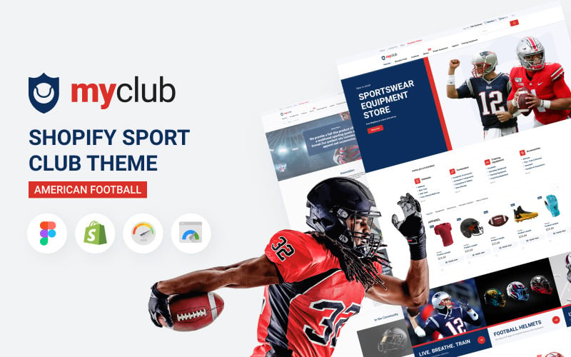 Myclub - Тема спортивного клубу Shopify, американський футбол
