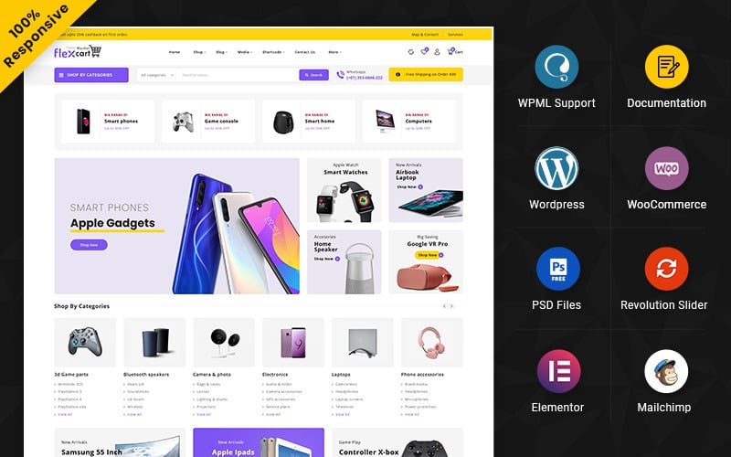 Flexcart - Mega Shop Boutique Elementor WooCommerce polyvalente