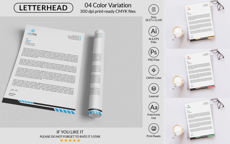 Minimal Letterhead Design Template