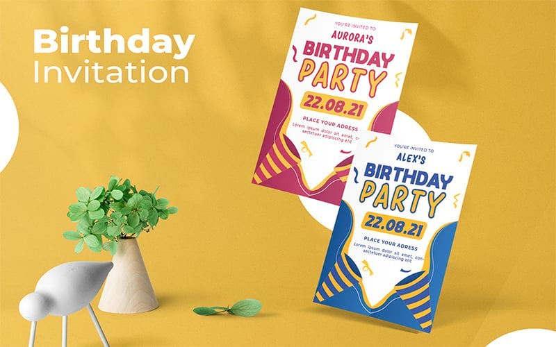 Geburtstagsparty Alex - Einladungsvorlage