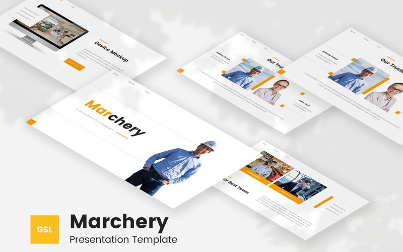 Marchery - Architectuur Google Slides-sjabloon