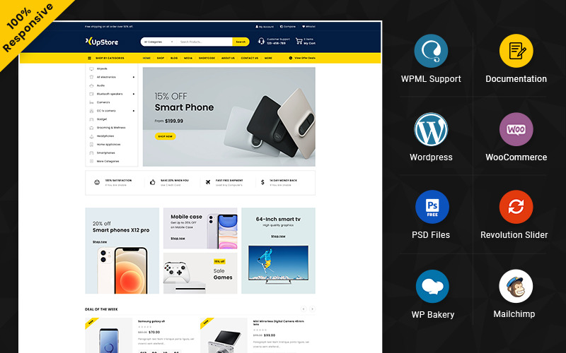 UpStore - Mega Shop Multifunctionele WooCommerce Store