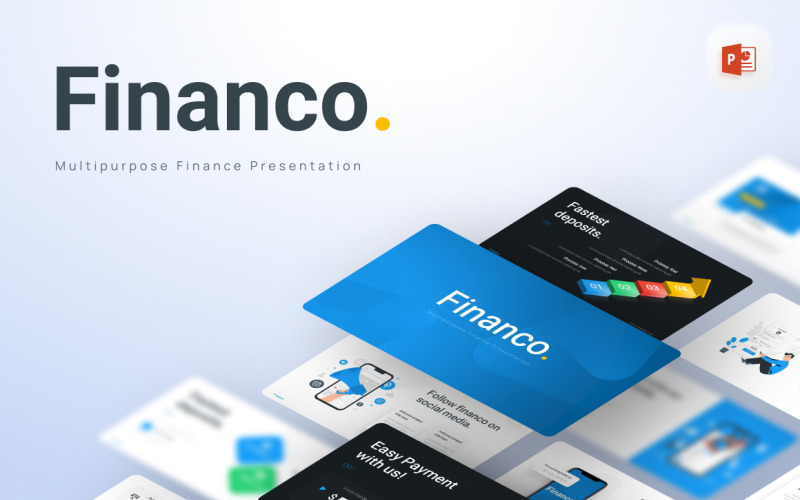 Financo Minimalistische Finanzen Powerpoint-Vorlage