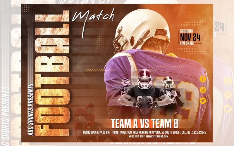 American Football Flyer Template