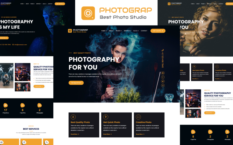 Photograp - Fotografi HTML5-mall