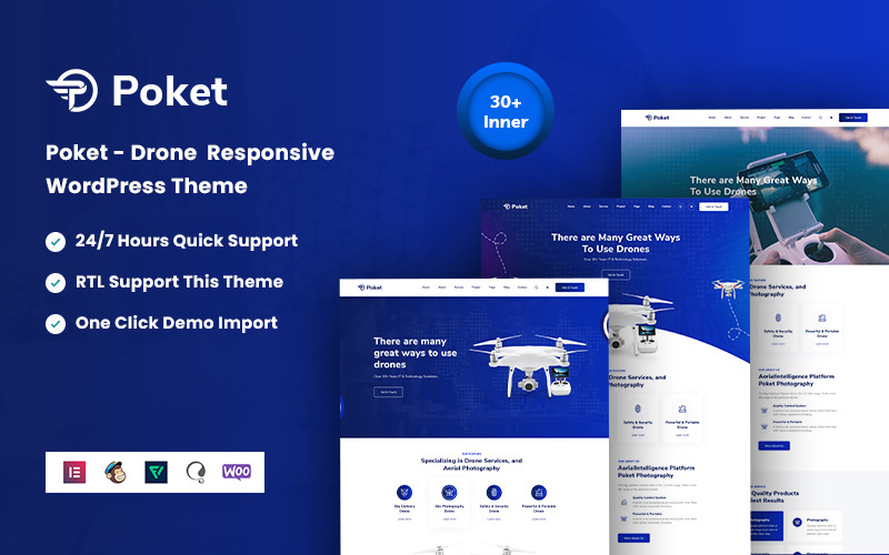 Poket - Duyarlı Drone WordPress Teması