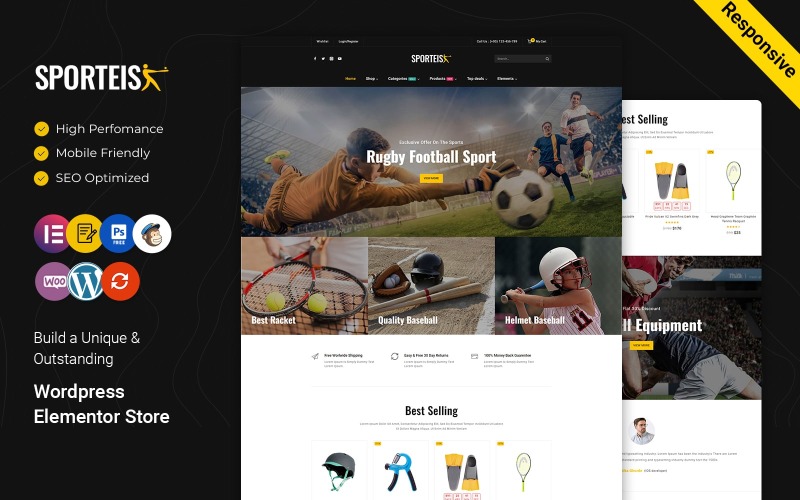 Sporties - Spor ve seyahat Çok Amaçlı Duyarlı WooCommerce teması