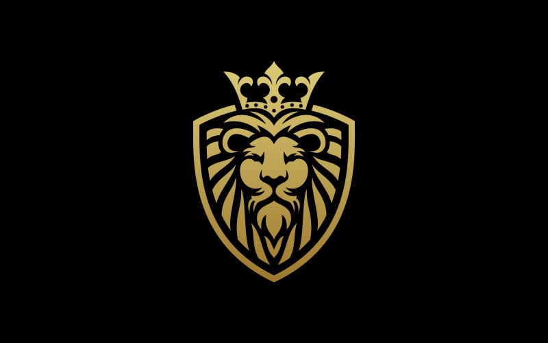 Lion King Crown Logo Template