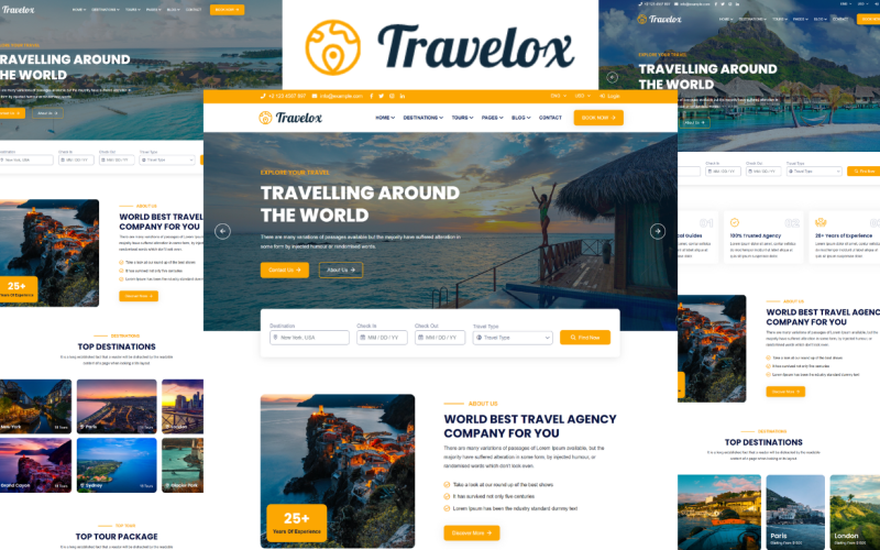 Travelox - Travel & 导览HTML5模板