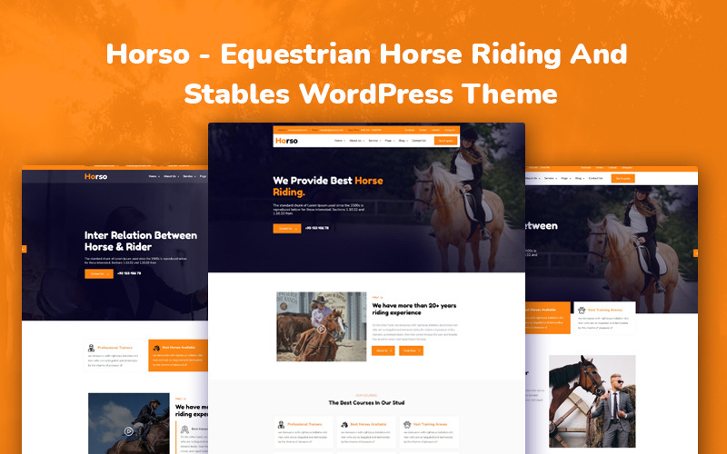 马- WordPress主题的马厩和骑马骑马
