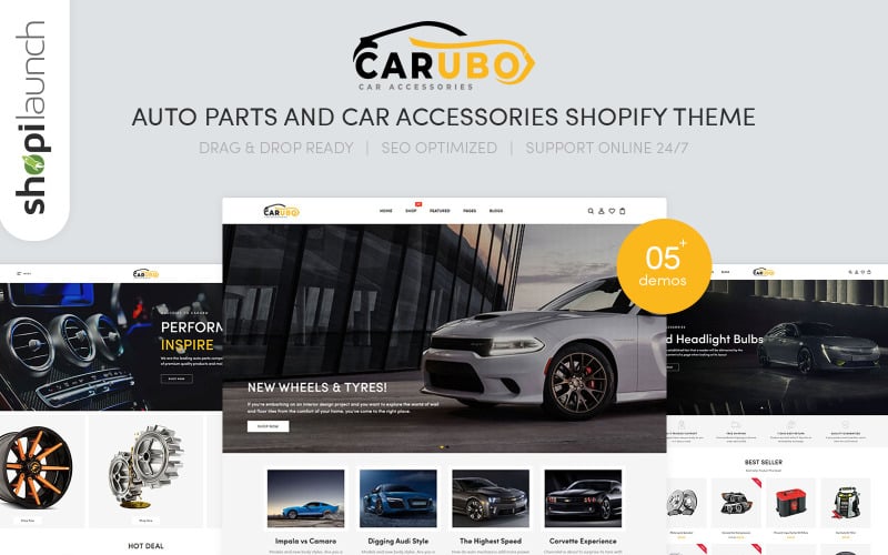 Carubo -汽车零件和汽车配件购物主题