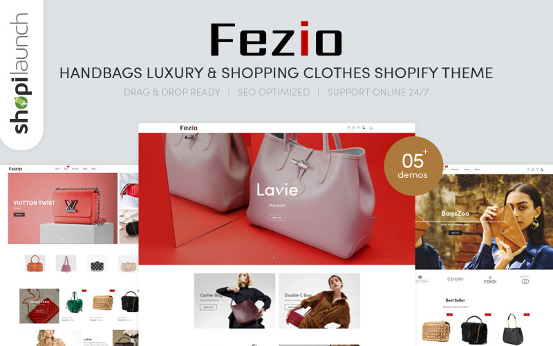 Fezio - Handtassen en winkelkleding Shopify-thema