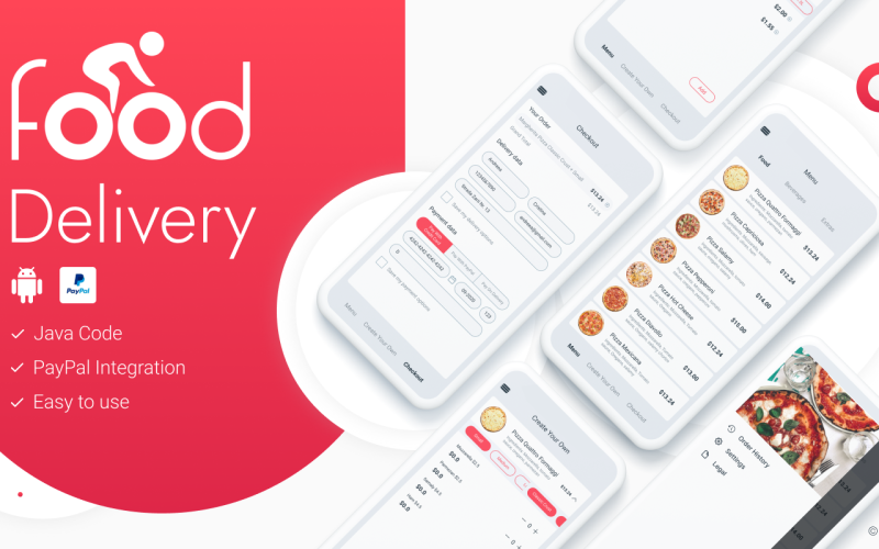 Élelmiszer – Android Food Delivery alkalmazássablon