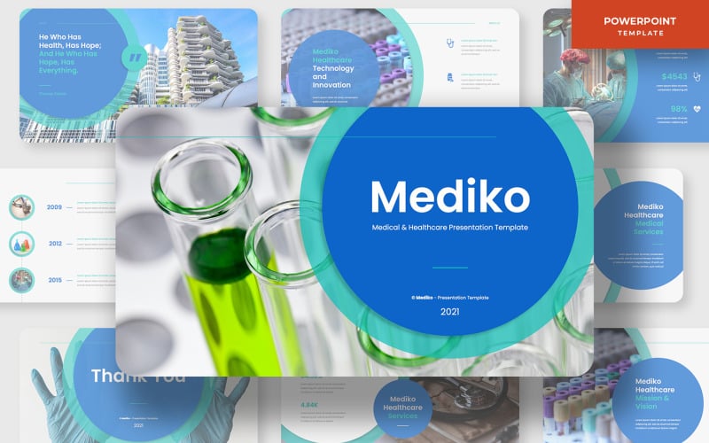 Mediko - Medizin & Gesundheitswesen Business PowerPoint-Vorlage