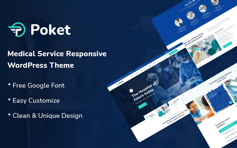 Poket - Responsives WordPress-Theme für medizinische Dienste