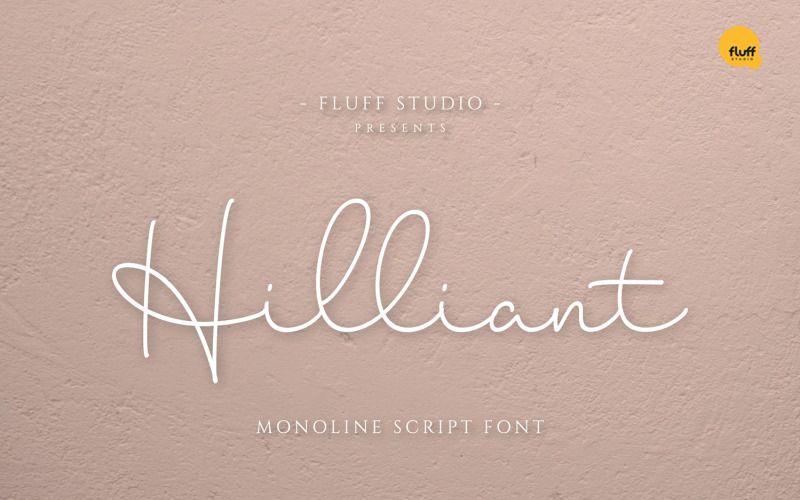 Hilliant -脚本字符Monoline