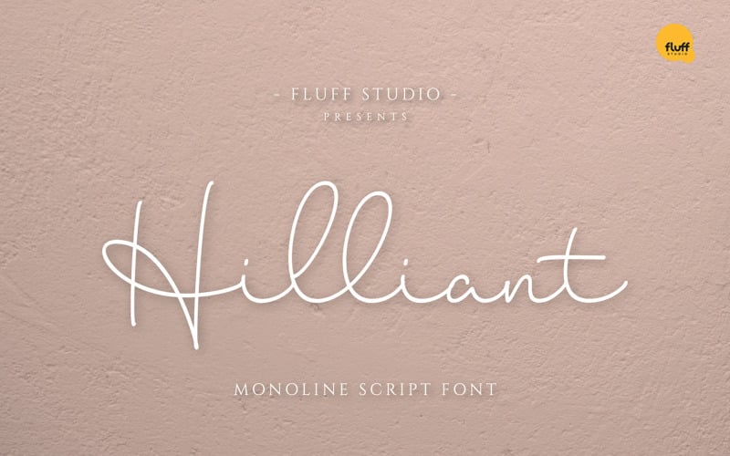 Hilliant -单线脚本字体