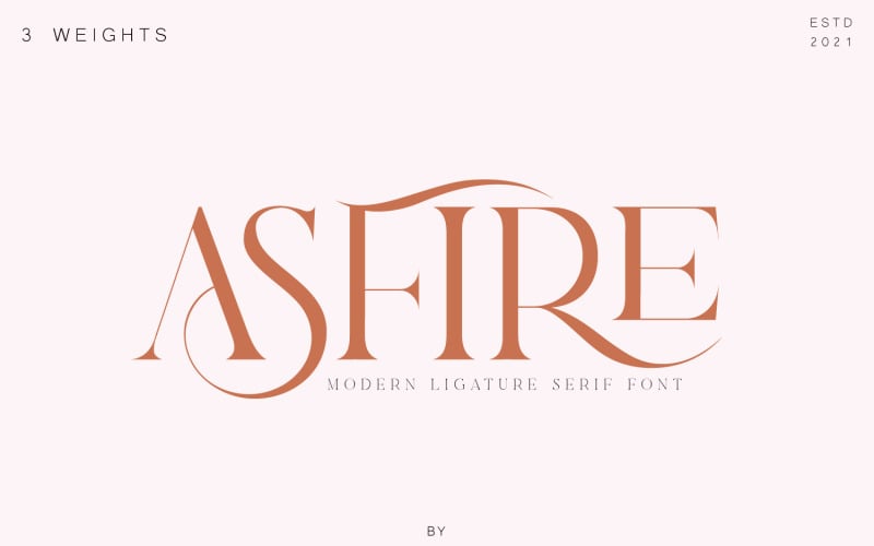 Asfire – Elegant Ligature Serif-lettertype