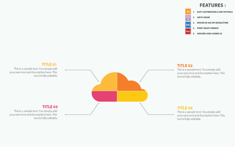Cloud-infographic-sjabloon