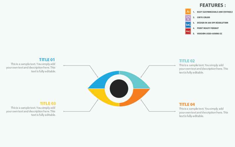Infographic-sjabloon voor oogzorg