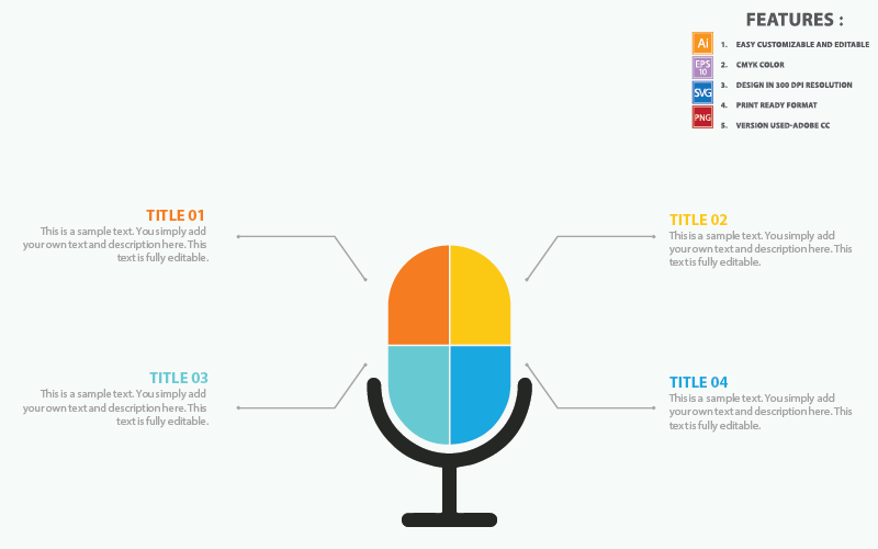 Mikrofon-Infografik-Vorlage