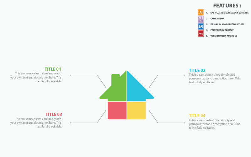Modèle d'infographie de maison