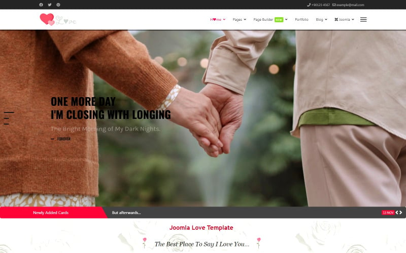 Modèle Joomla4-5 de mariage et d'amour romantique JL