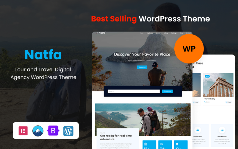 Natfa - Tour and Travel Digital Agency WordPress Theme