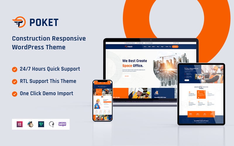 Poket – Építőipari érzékeny WordPress téma