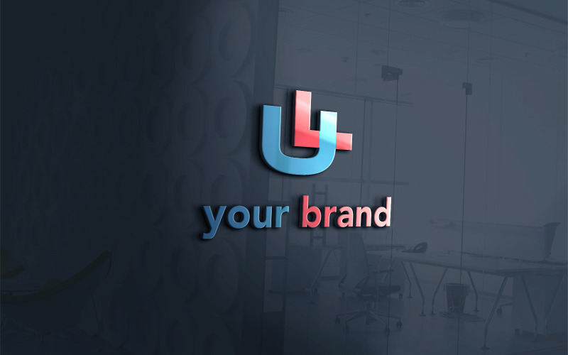 U F  Logo Design Template