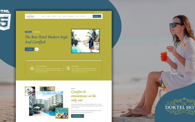 Doktel Hotel And House Rental 着陆页 Template