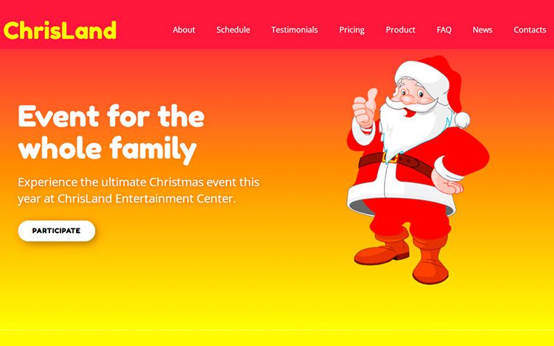 ChrisLand-圣诞节登陆页面模板