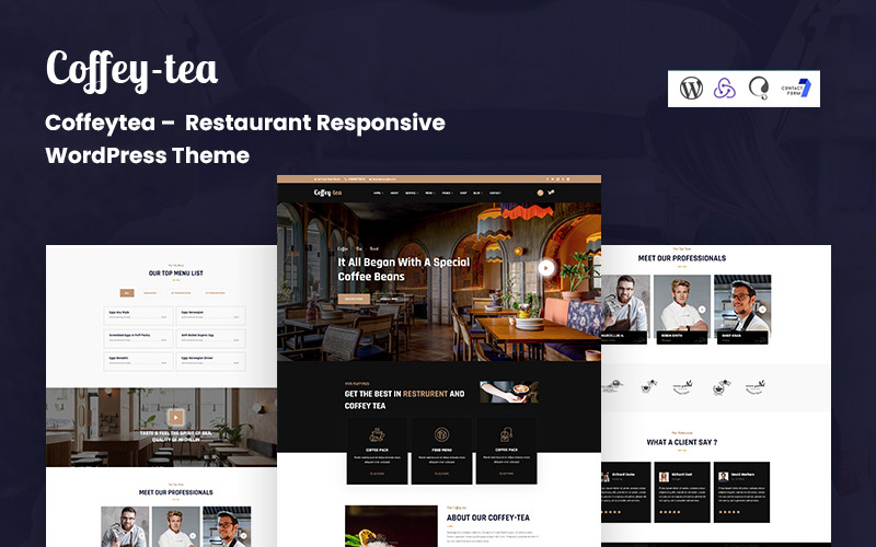 Coffeytea – Éttermi reszponzív WordPress téma