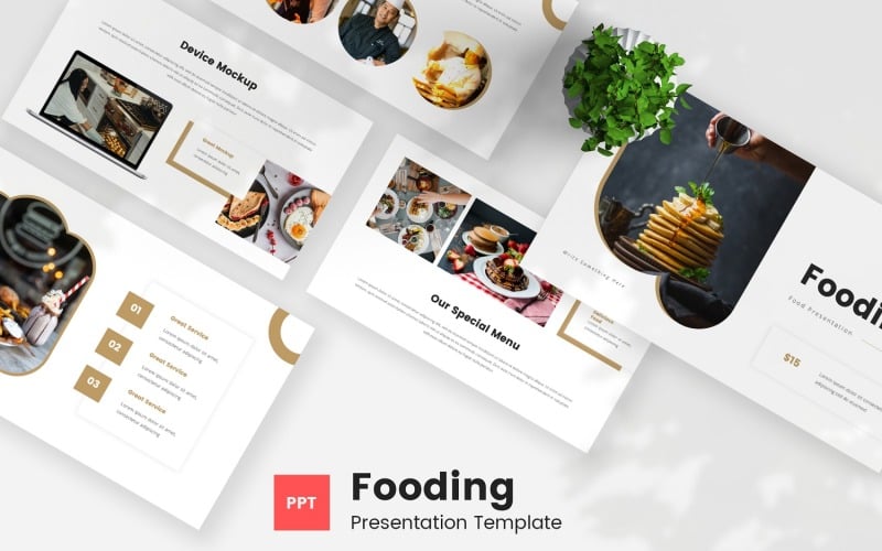 食物-食物Powerpoint模板