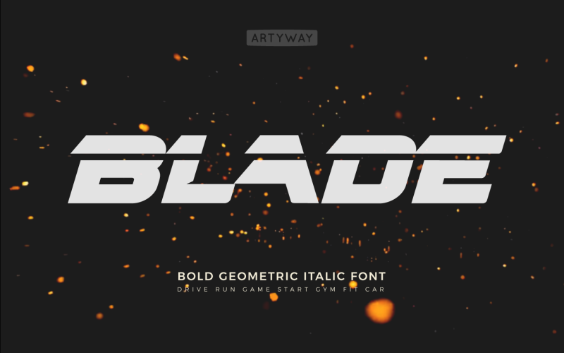 Título de Blade y fuente de logotipo