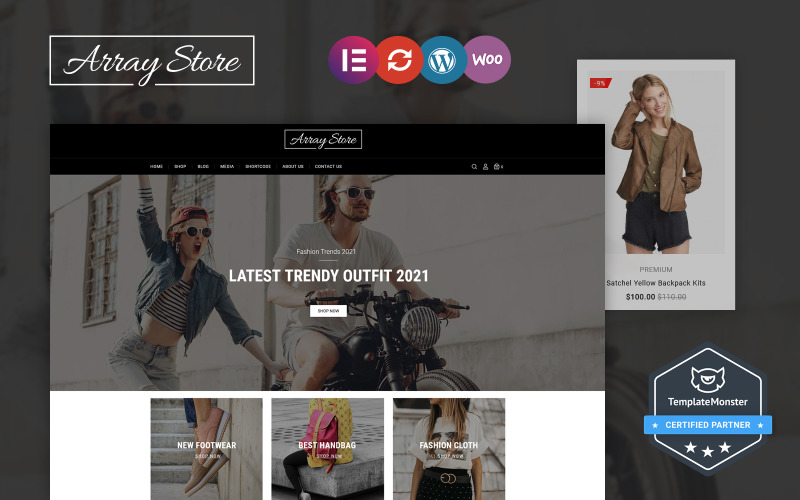 Array Store - Fashion Elementor WooCommerce-thema