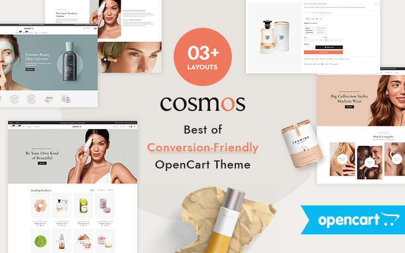 Cosmos - Kosmetika, Spa, Hudvård & Skönhet OpenCart-tema.