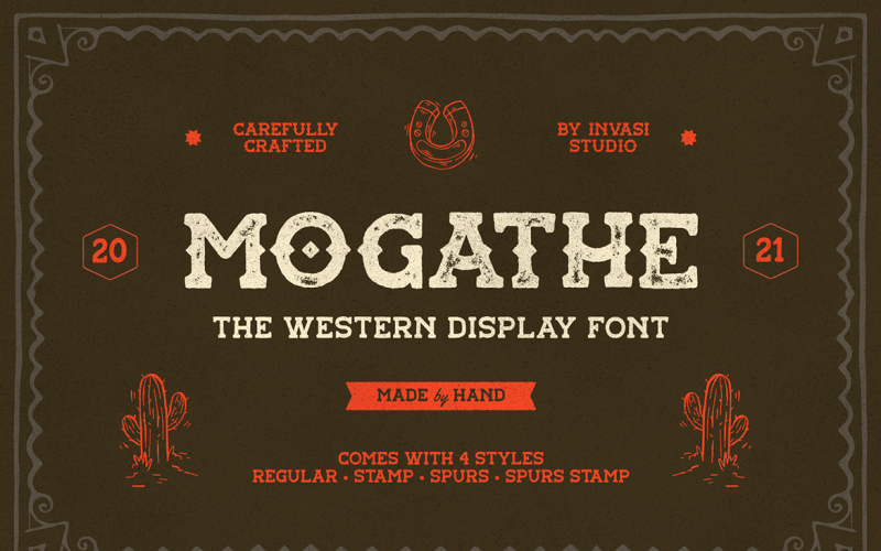 Mogathe - Western Westwild-lettertype