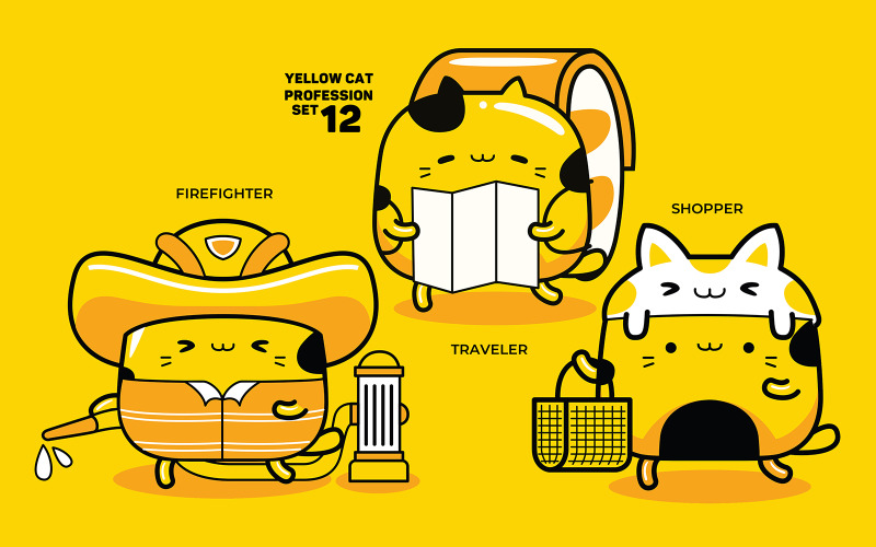 黄猫职业套装#12