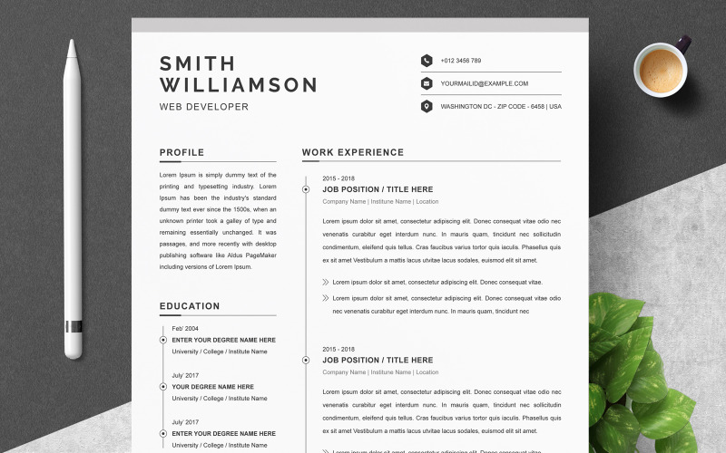 Smith Williamson / CV-sjabloon